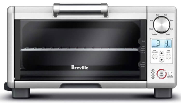 Breville Mini Smart Oven one of the best compact toaster ovens for small kitchens with toast inside