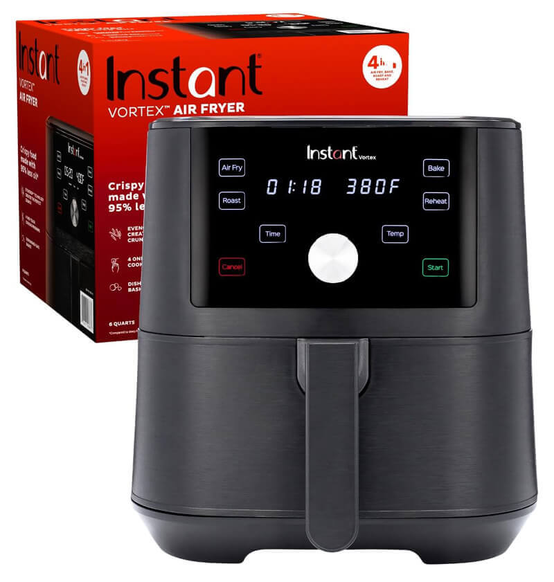 Instant Vortex Mini air fryer on studio kitchen counter