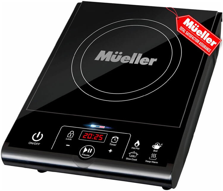 Mueller RapidTherm Portable Induction Cooktop Hot Plate Countertop Burner 1800W