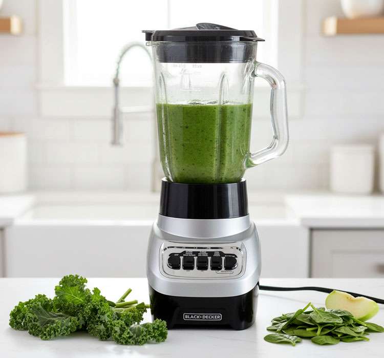 BLACK+DECKER PowerCrush compact blender with glass jar best value for small kitchens