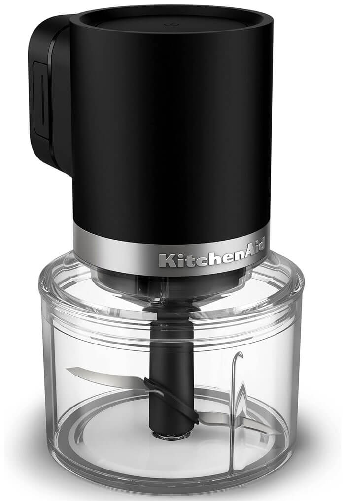 KitchenAid Go Cordless Food Chopper with USB-C charging and removable battery, portable cordless option for flexible meal prep