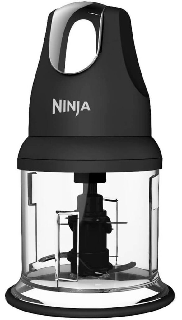 Ninja Professional Stackable Chopper with stackable containers and sealable lids, perfect space-saving storage solution for tiny kitchens
