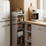 Best nook tools for small kitchens including gap vacuum, magnetic strips, over-sink board, and slim pantry on display