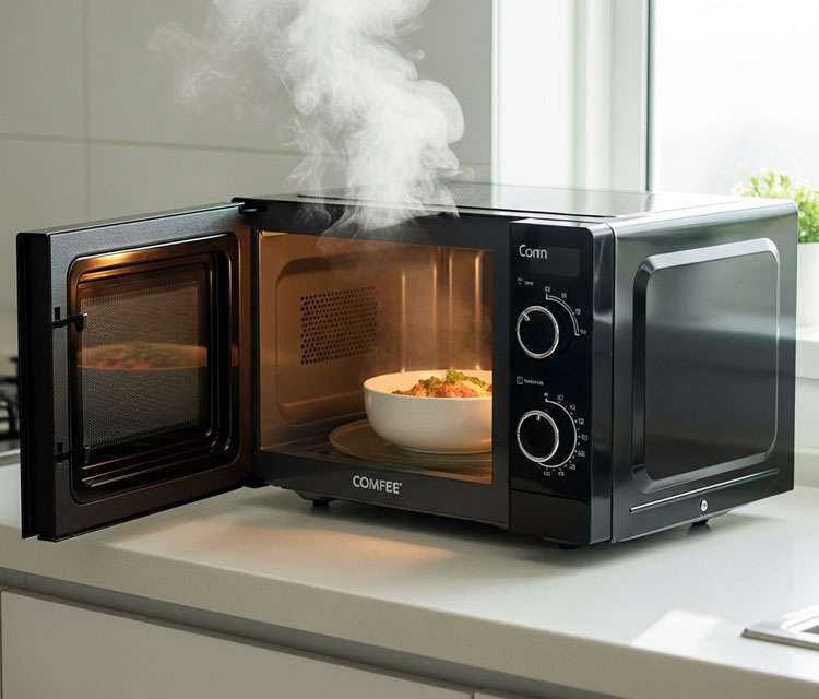 COMFEE' compact microwave with mute function