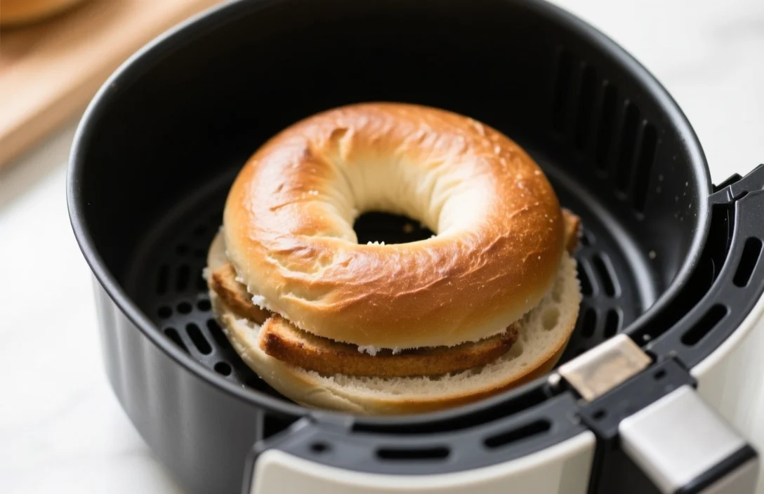 Air Frying Frozen Bagels Without Thawing - how to toast bagels in air fryer