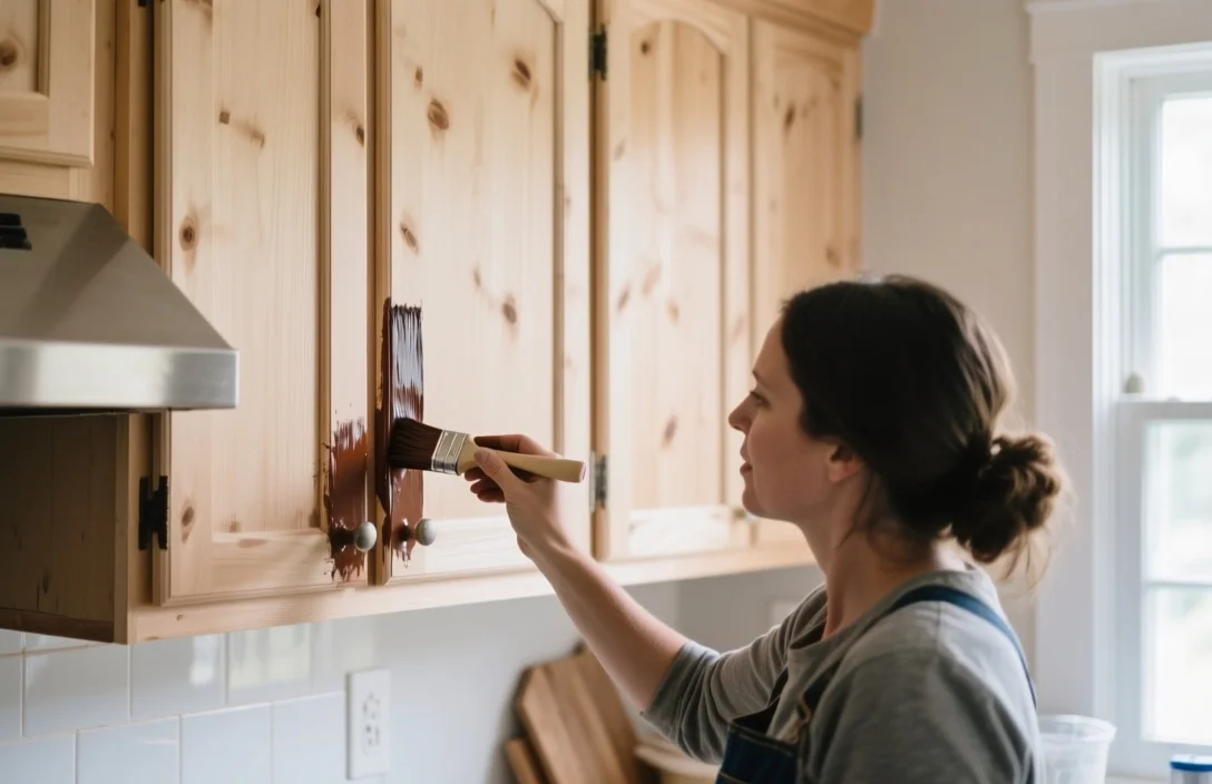 Choosing the Right Stain or Paint for Your Kitchen Cabinets - how to finish unfinished kitchen cabinets​