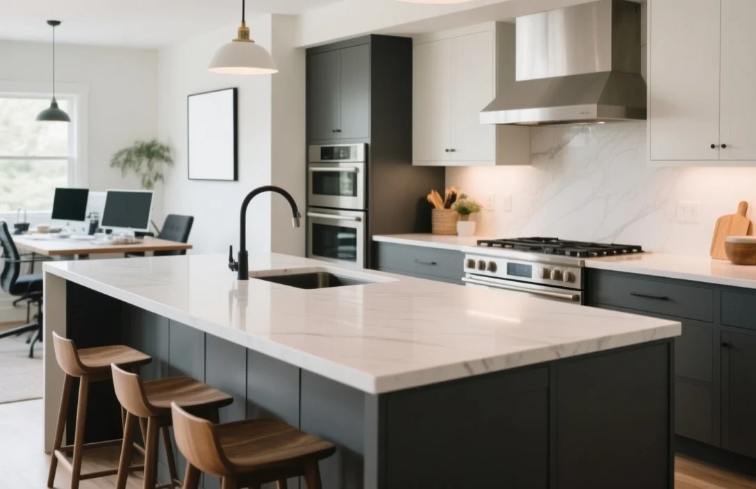 Functional Workspace Zones for Integrated Appliances - how big should a kitchen island be