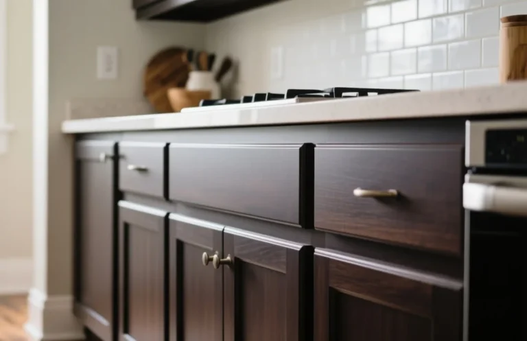 how deep are lower kitchen cabinets