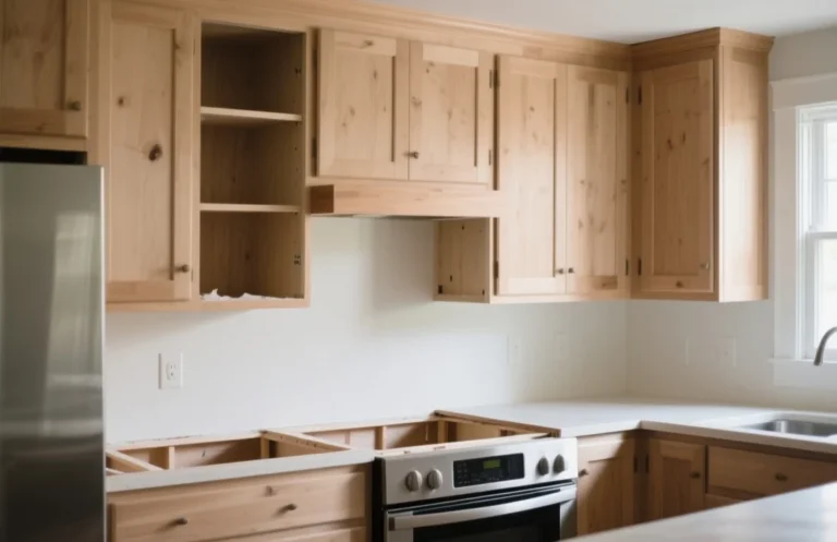how to finish unfinished kitchen cabinets