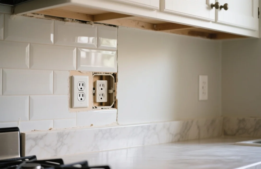 How to Hide Outlets in Kitchen Backsplashes and Walls - how to hide outlets in kitchen​