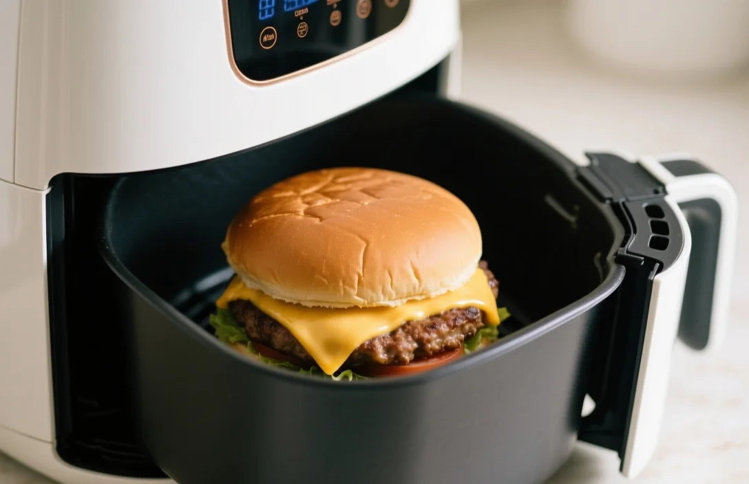 How to Melt Cheese on Air Fryer Bubba Burgers - how to cook a bubba burger in an air fryer