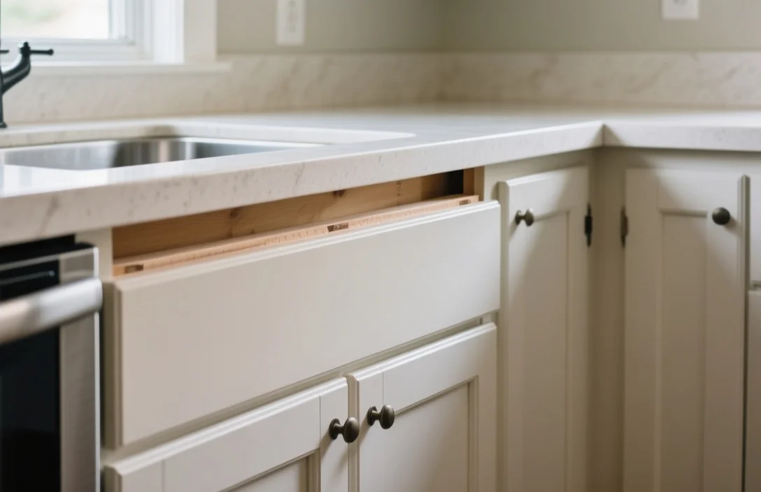 Measuring Countertop Overhangs and Cabinet Fronts - how deep are lower kitchen cabinets​