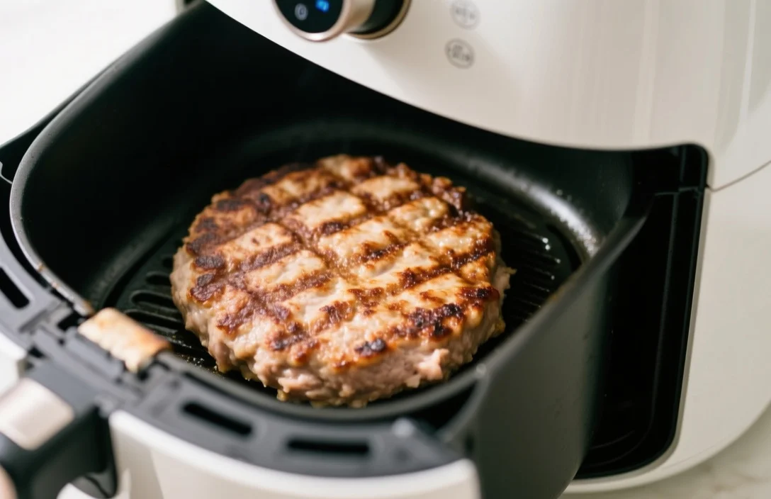 Methods for flipping patties to ensure even browning - how long to cook frozen turkey burger in air fryer​