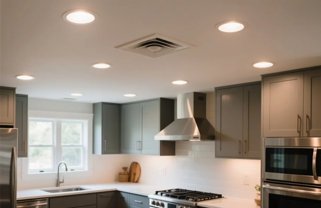 Spacing requirements for recessed kitchen fixtures - how many pot lights in a kitchen