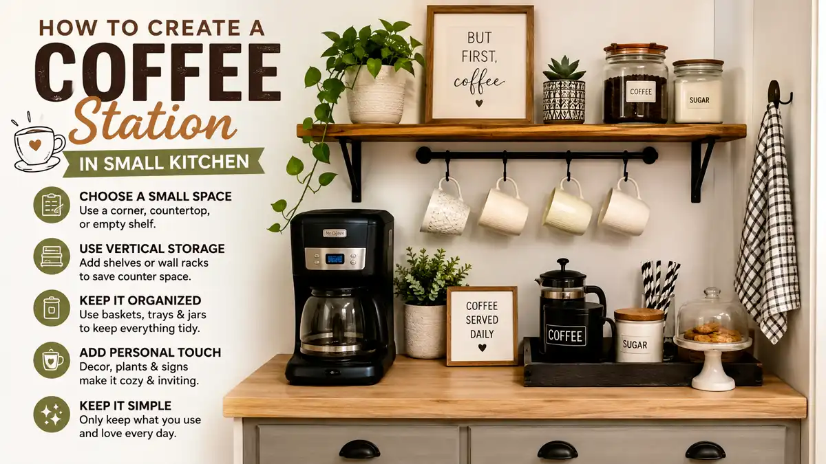 How To Create A Coffee Station In Small Kitchen
