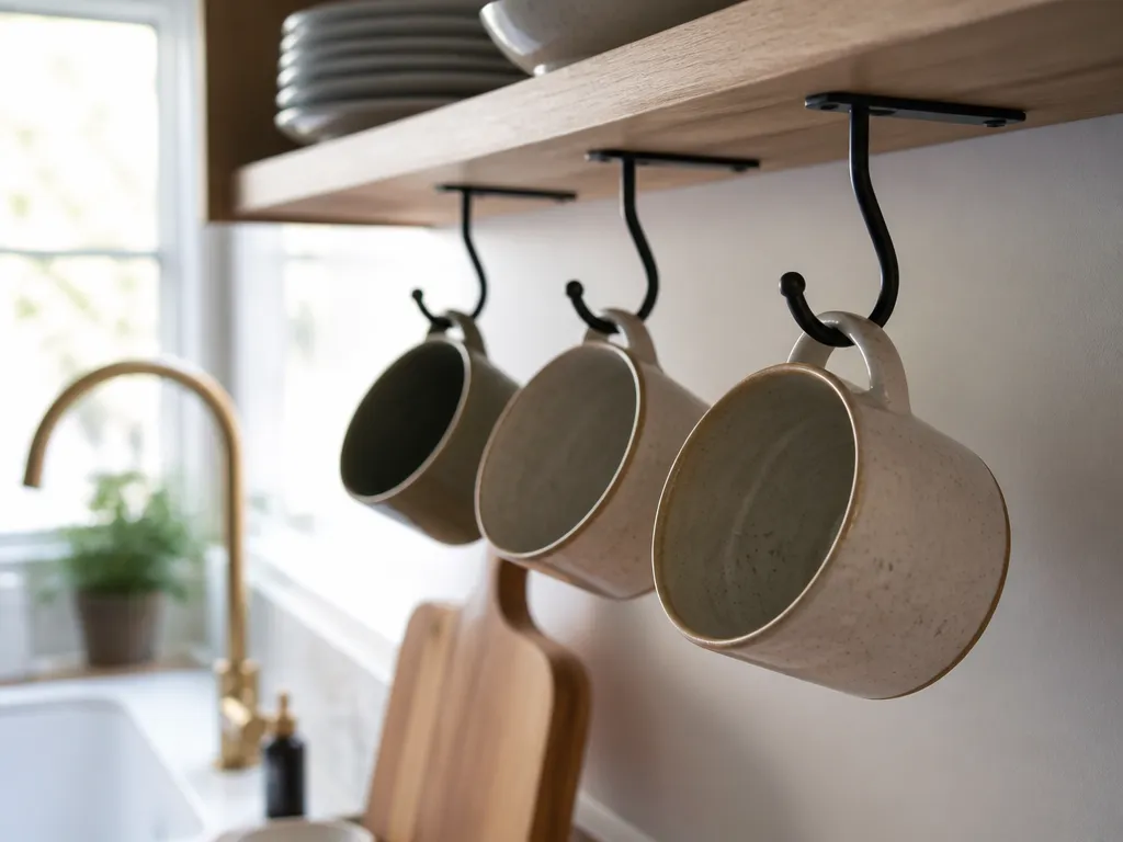 Alternatives When the Shelf Is a Poor Fit - when to use under shelf mug hooks