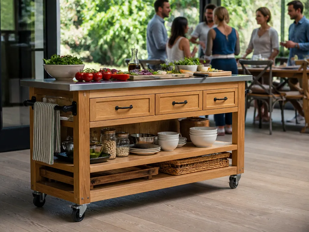 Create a Food Prep Station That Moves Forward - how to organize kitchen for entertaining