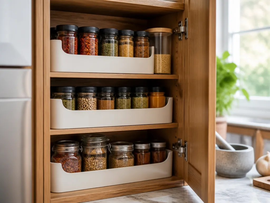 Create Pantry Zones by Cooking Style - how to organize spice cabinet by cooking style