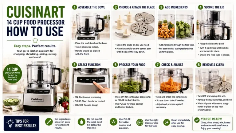 Cuisinart 14 cup food processor how to use step by step