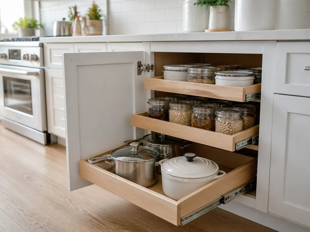 How Much Storage You Need by Cabinet Width - how to organize under cabinet space