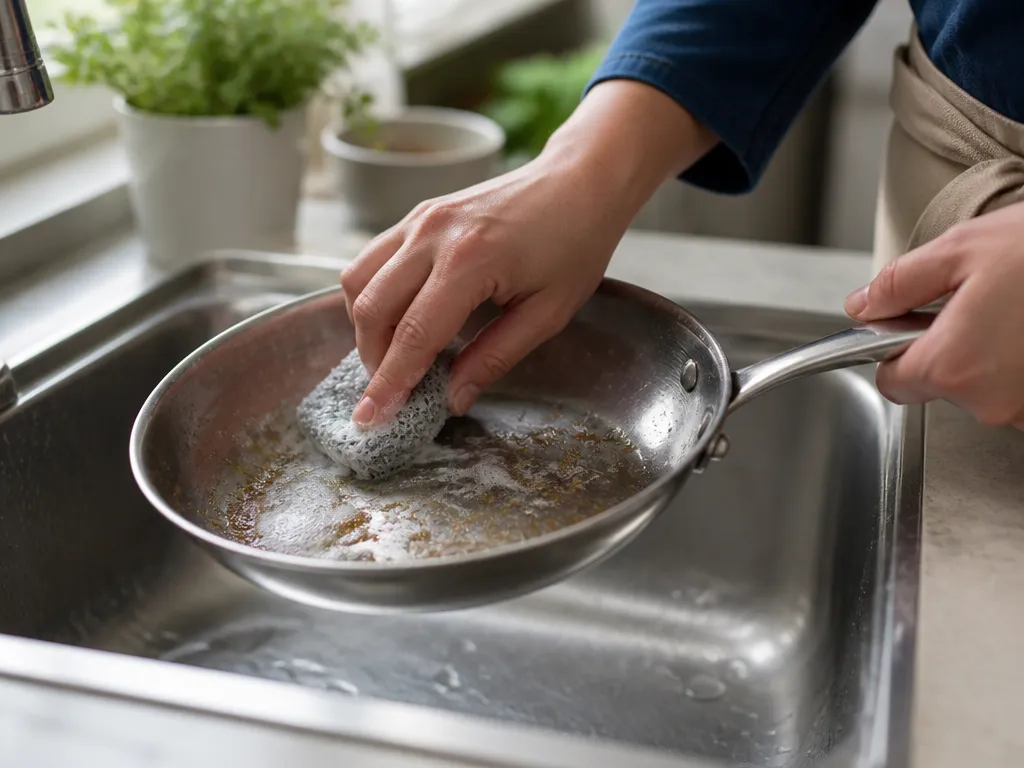 How to Clean a Stainless Steel Pan Step by - how to care for stainless steel pans