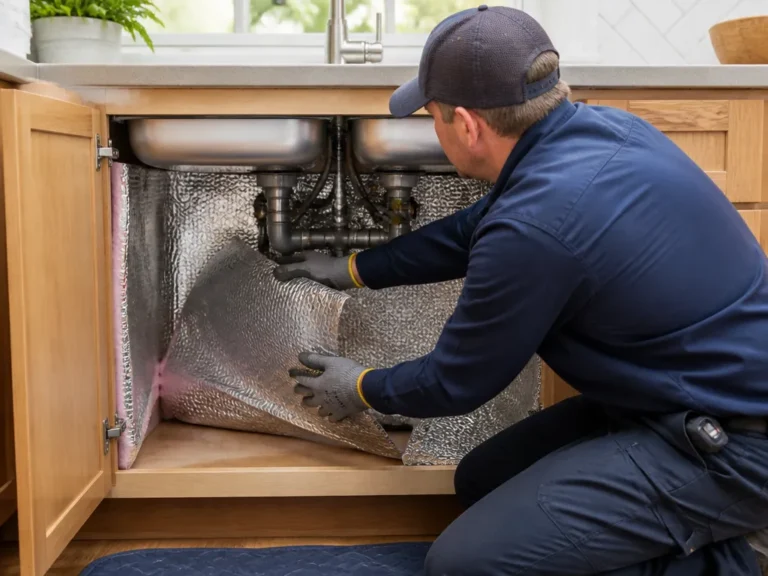 how to insulate under kitchen sink