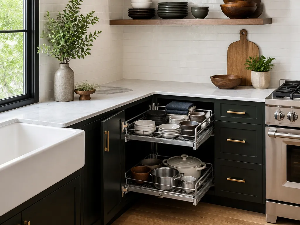 how to maximize kitchen corner storage