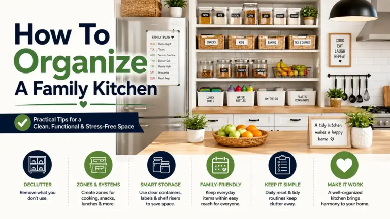 how to organize a family kitchen