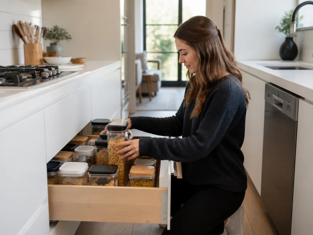 how to organize a kitchen without a pantry