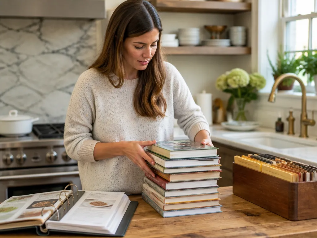 how to organize cookbooks and recipes