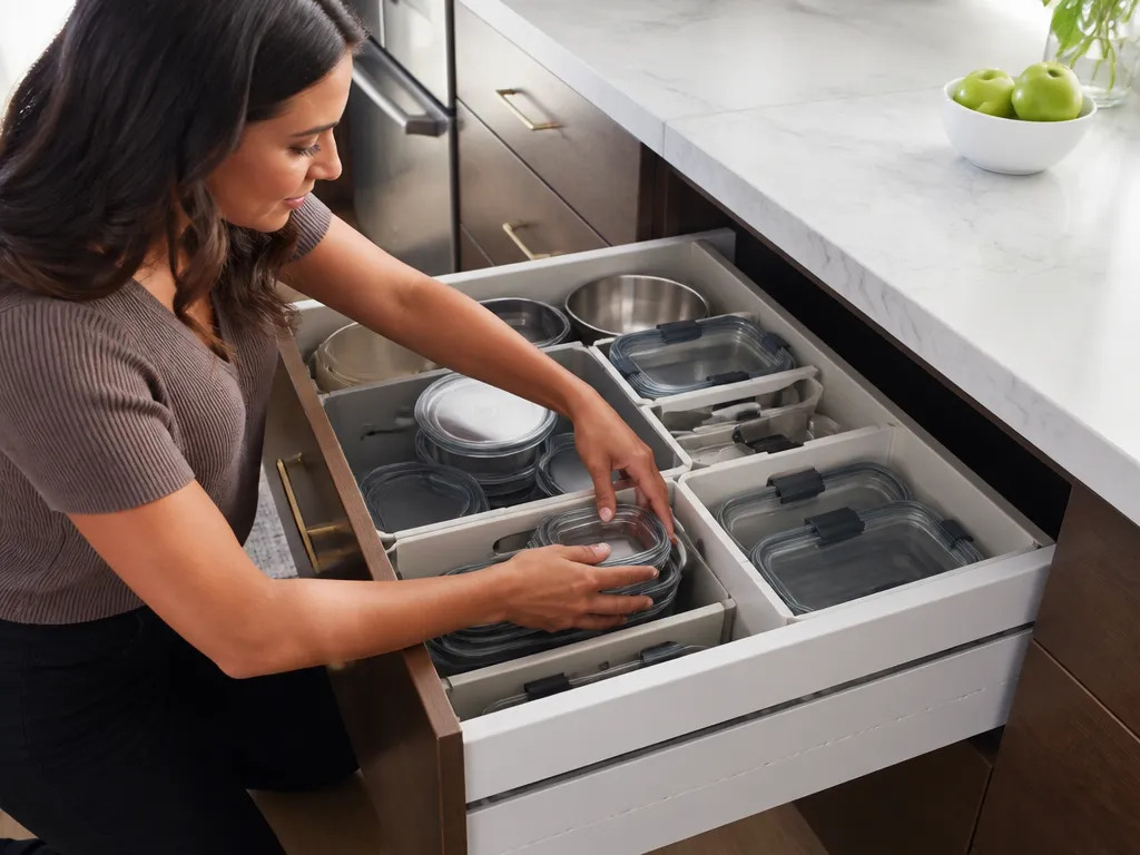how to organize deep kitchen drawers​