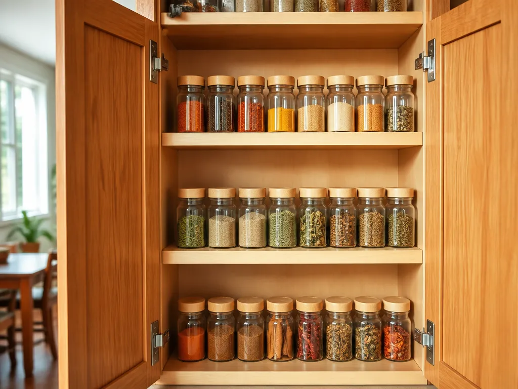 how to organize spice cabinet by cooking style