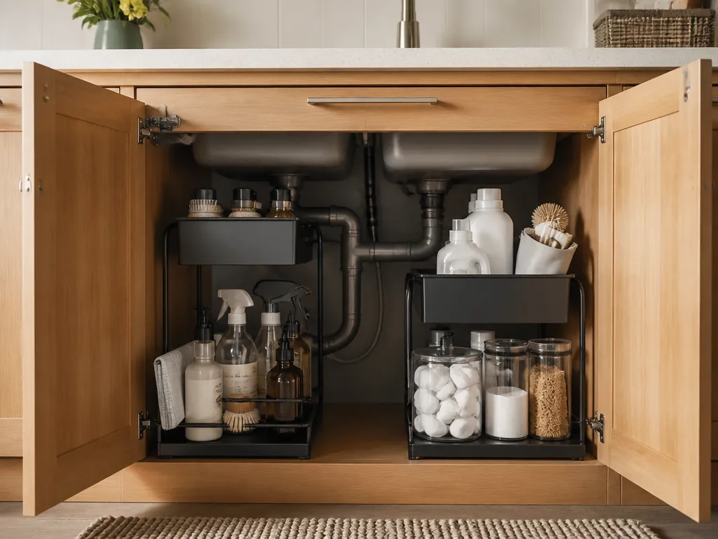 How to Organize Under Kitchen Sink Cabinets Effectively - how to organize under kitchen sink​