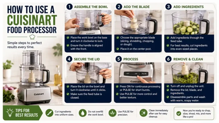 How to use a Cuisinart food processor step by step