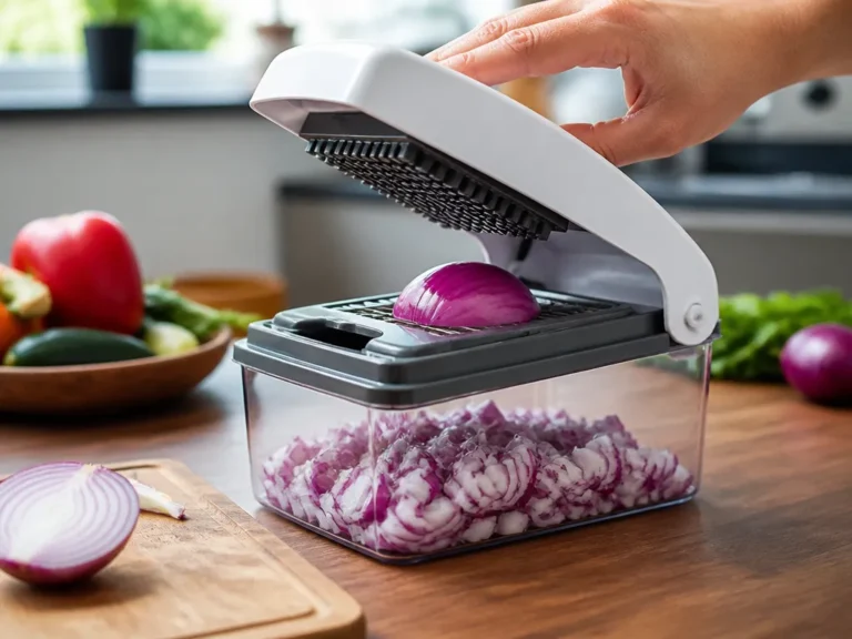 how to use a vegetable chopper