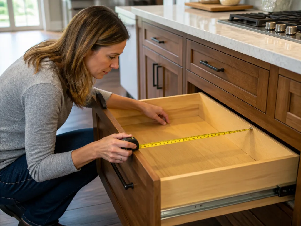 Measuring Deep Kitchen Drawers for Custom Organizers - how to organize deep kitchen drawers​