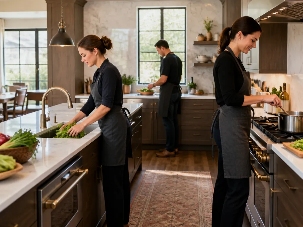 Organize the Kitchen Around Two- or Three-Cook Workstations - how to organize kitchen for multiple cooks