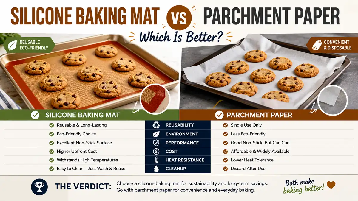 silicone baking mat vs parchment paper