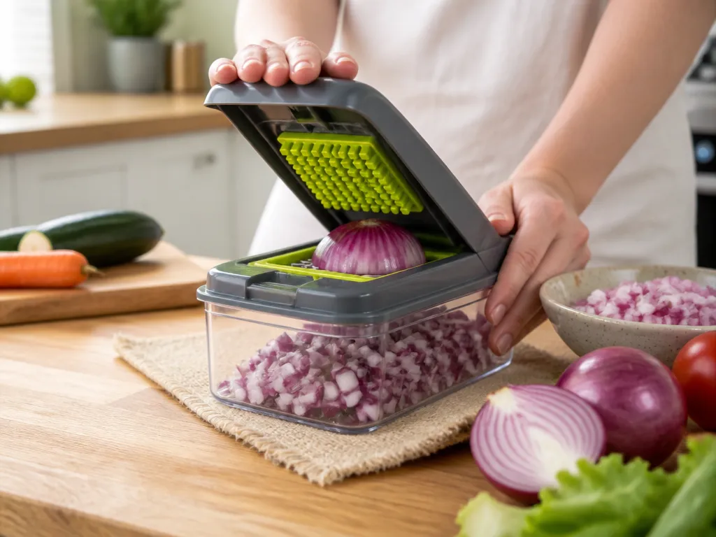 Step-by-Step Vegetable Chopper Instructions - how to use a vegetable chopper