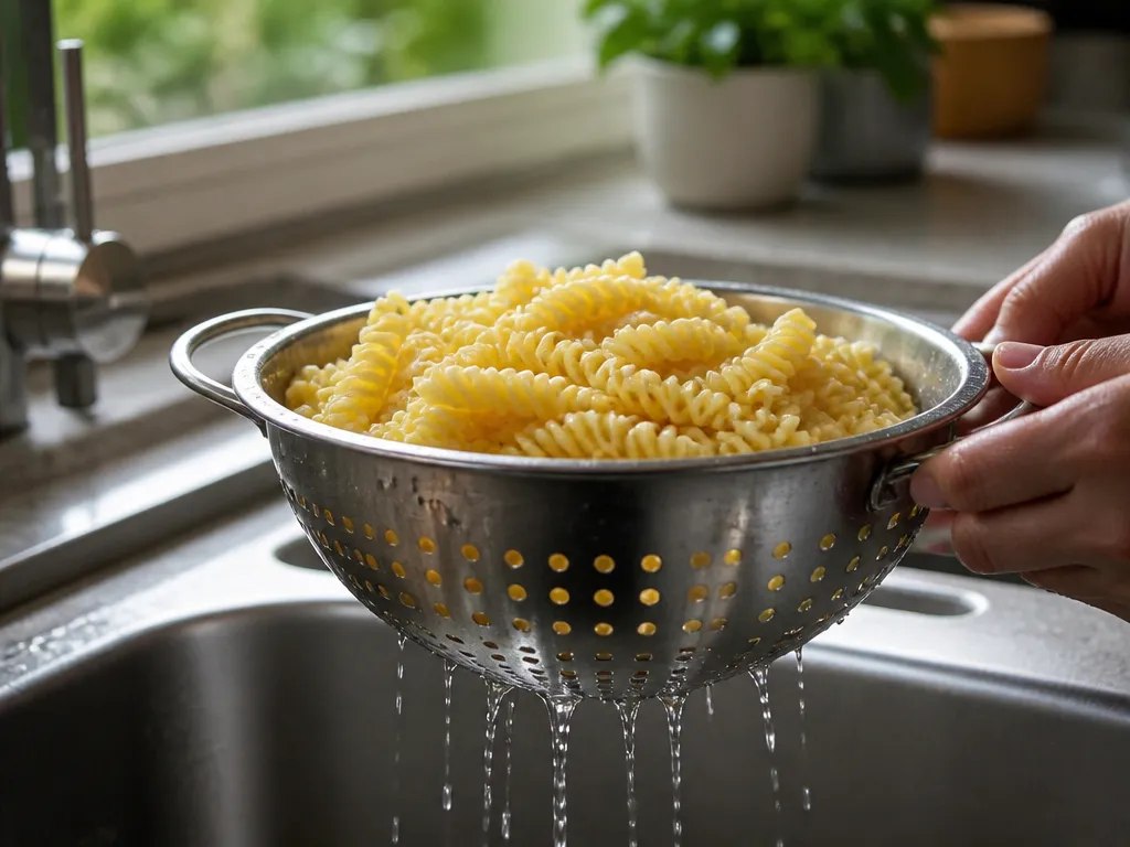 Techniques for Pasta, Produce, and Steaming - how to use a colander