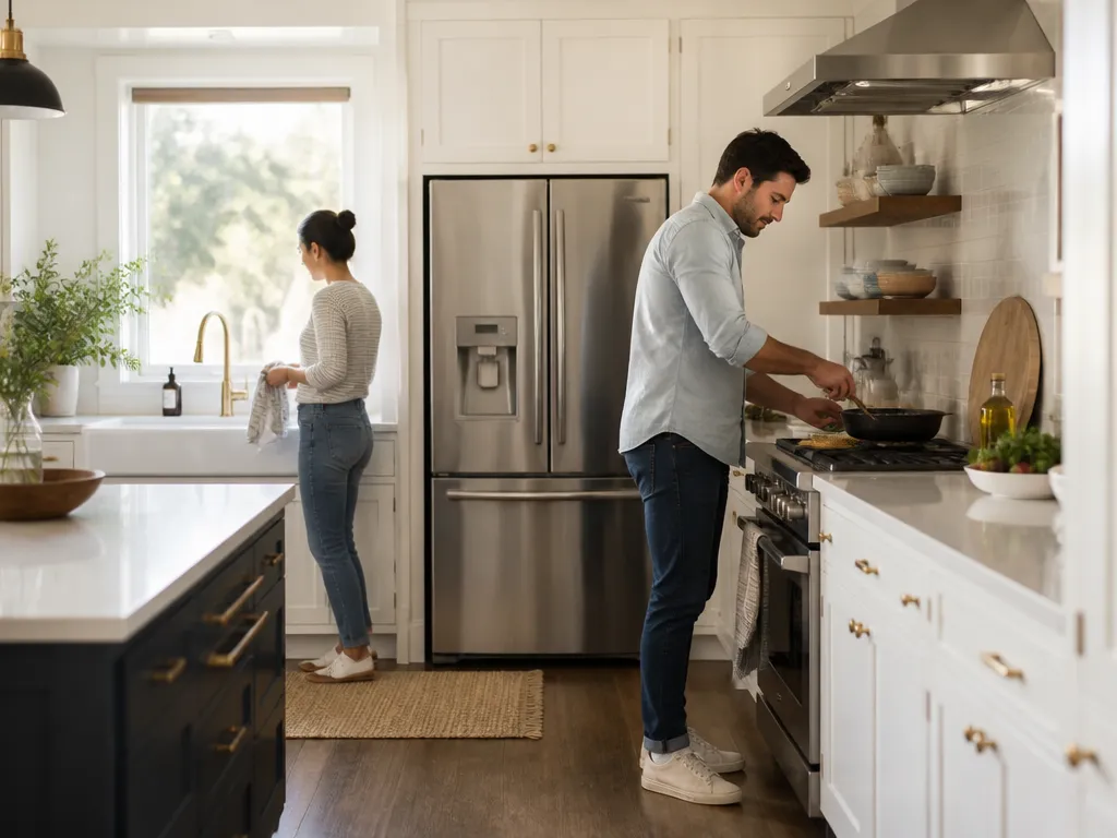 Use these design fixes: - how to design a kitchen workflow triangle for efficiency