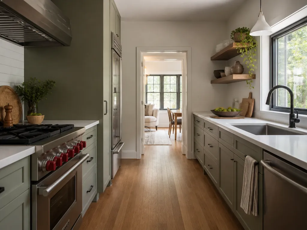 Use these placement constraints: - how to arrange a galley kitchen