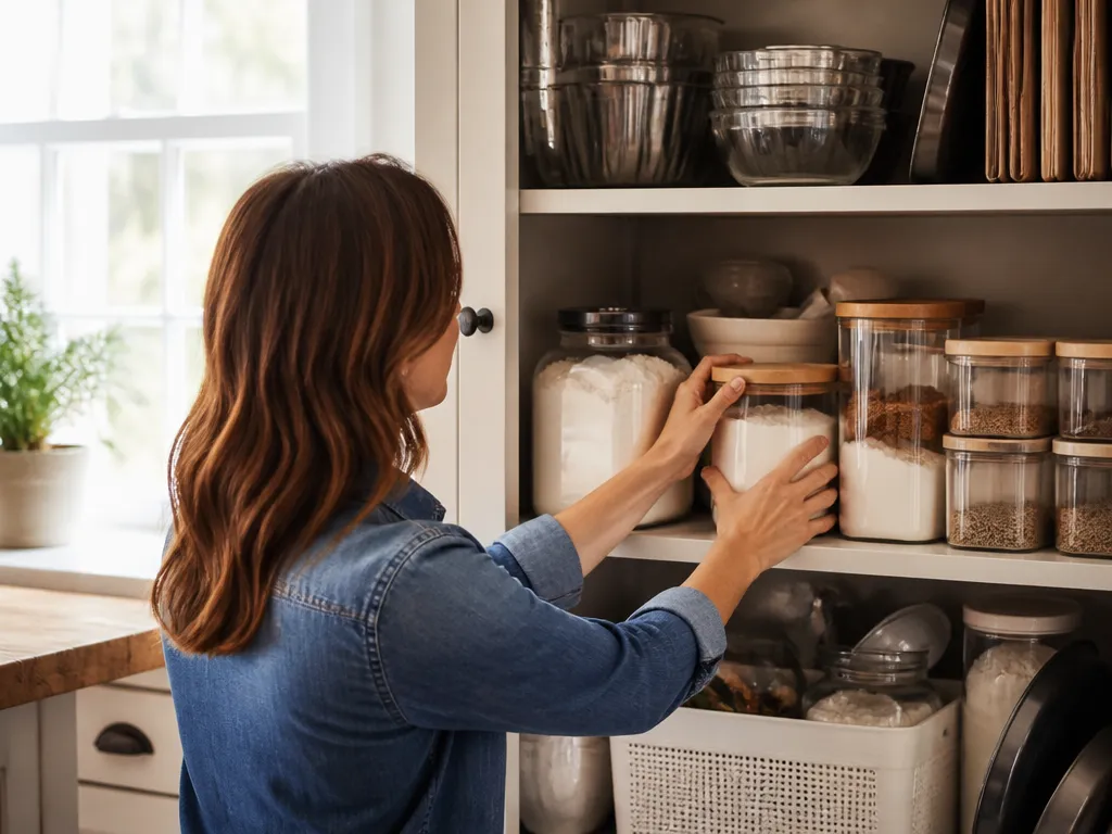 What to Store by Frequency of Use - how to organize baking supplies in small kitchen