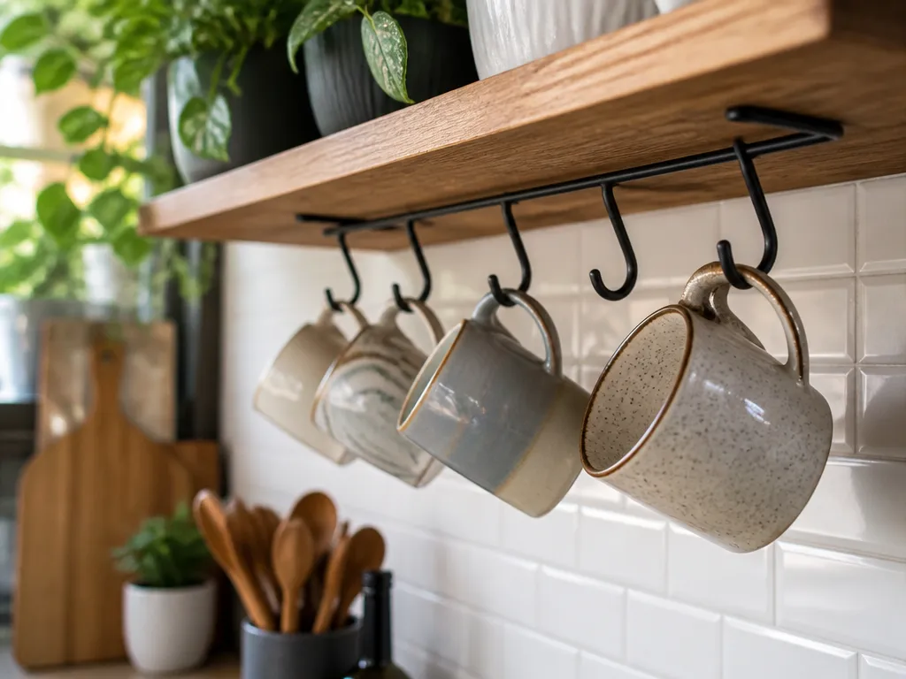 When Under-Shelf Mug Hooks Make Sense - when to use under shelf mug hooks